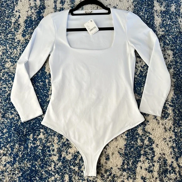 Free People Truth Or Square Bodysuit in White XS - Picture 5 of 9